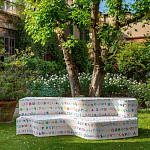 Дизайнерский модульный диван волнистой формы с цветным принтом Poltronova Superonda Sofa варинант исполнения - 45 | Loft Concept в Грозном