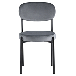 Стул с круглым сиденьем на металлическом основании ALFIE CHAIR Grey варинант исполнения - 2 | Loft Concept в Грозном