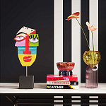 Арт-объект Разноцветное Лицо в абстрактном стиле на подставке Multicolored Abstract Face варинант исполнения - 4 | Loft Concept в Грозном