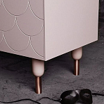 Дизайнерский комод розовый с фактурным фасадом Tiles варинант исполнения - 3 | Loft Concept в Грозном