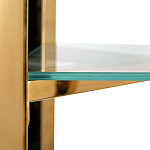 Стеллаж золото с прозрачными стеклянными полками Safekeeping варинант исполнения - 2 | Loft Concept в Грозном