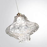 Подвесной светильник с плафоном из фактурного прозрачного стекла Light Ensemble варинант исполнения - 5 | Loft Concept в Грозном