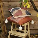 Подушка декоративная с геометрическим узором и плетенными вставками Divine Abstractions варинант исполнения - 6 | Loft Concept в Грозном