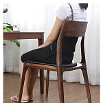 Стул деревянный с мягким сиденьем из черной натуральной кожи Moon Walnut Furniture варинант исполнения - 3 | Loft Concept в Грозном