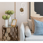 Бра с белым плафоном в форме восьмерки и круглым основанием Luke Lampco Tracer Lamp варинант исполнения - 7 | Loft Concept в Грозном