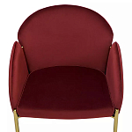 Стул бордовый на золотистых ножках Burgundy Chair варинант исполнения - 5 | Loft Concept в Грозном