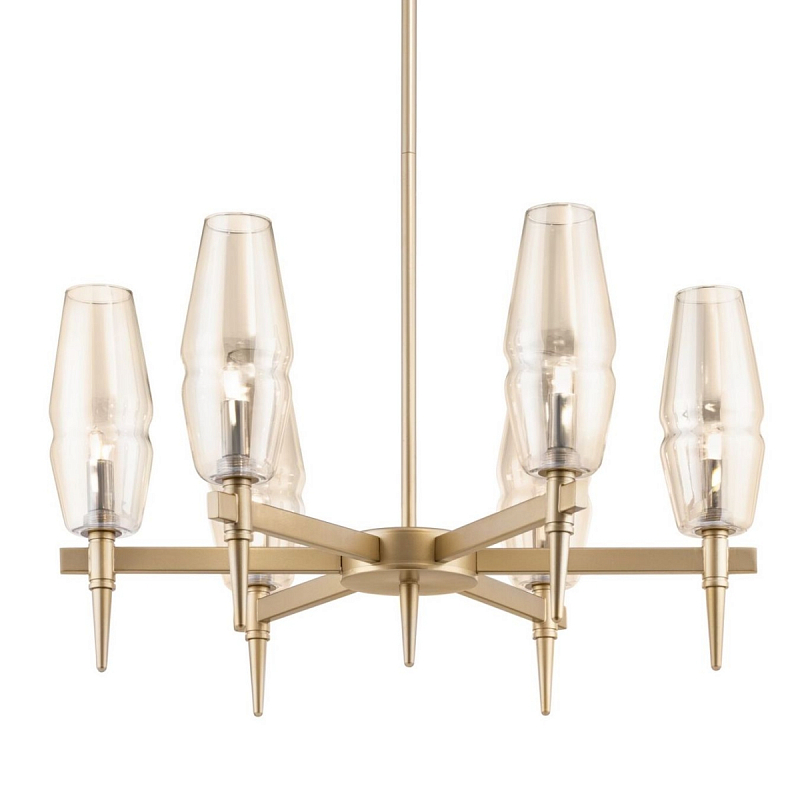 Люстра Polani Chandelier 6 Золотой Янтарь (Amber) Люстра Polani Chandelier 6 Золотой Янтарь (Amber) в Грозном | Loft Concept
