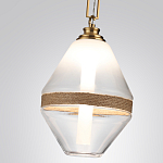 Подвесной светильник с прямоугольными и овальными элементами и акцентом из натурального камня Tectona  варинант исполнения - 5 | Loft Concept в Грозном