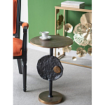 Столик приставной с абстрактным основанием и акцентом в виде золотистого диска Heavenly Space варинант исполнения - 8 | Loft Concept в Грозном