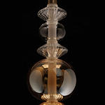 Подвесной светильник с вертикальной композицией из прозрачных и янтарных стеклянных шаров и ромбов Gabriel Scott Luna варинант исполнения - 7 | Loft Concept в Грозном