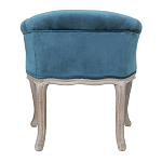 Кресло низкое в стиле прованс Louis French Armchair blue velour варинант исполнения - 2 | Loft Concept в Грозном