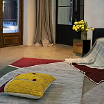Чехол на подушку с рисунком горчичного цвета Elan Textured варинант исполнения - 2 | Loft Concept в Грозном