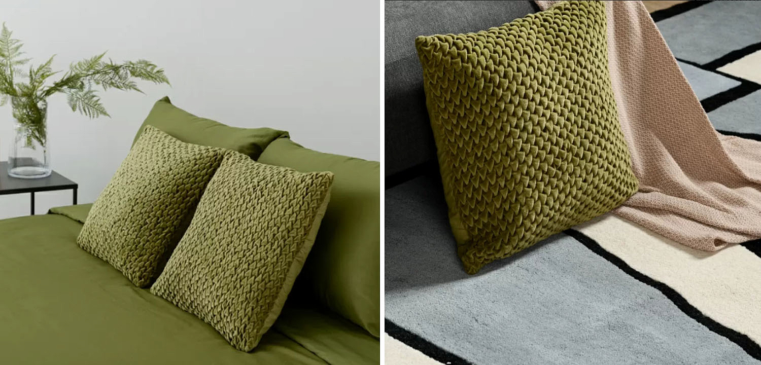 Подушка Purnama Quilting olive Подушка Purnama Quilting olive - Loft-Concept в Грозном