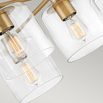 Потолочный светильник цвета латунь с пятью прозрачными цилиндрическими плафонами Hinkley варинант исполнения - 5 | Loft Concept в Грозном