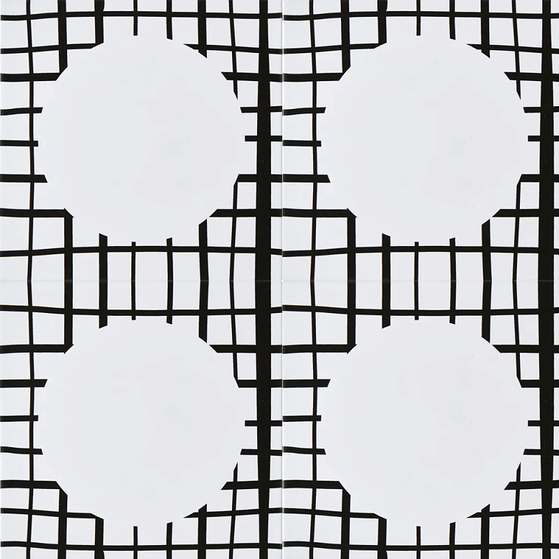 Плитка с узором Решетка Белый Черный в Грозном | Loft Concept 
