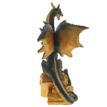 Декоративная статуэтка Дракон Green Gold Dragon Treasure Keeper Statuette варинант исполнения - 4 | Loft Concept в Грозном