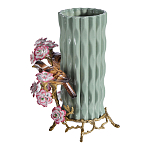 Ваза с птицами и цветами из фарфора с бронзовыми элементами Garden of Eden варинант исполнения - 3 | Loft Concept в Грозном