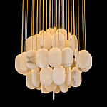 Люстра с овальными подвесками из натурального камня Spatial Composition варинант исполнения - 2 | Loft Concept в Грозном