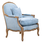 Кресло Ava Classical Armchair light blue velour варинант исполнения - 1 | Loft Concept в Грозном