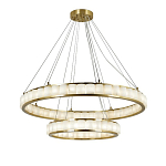 Люстра с 2-мя кольцами из натурального камня с регулируемыми плафонами Durability of Stone варинант исполнения - 1 | Loft Concept в Грозном