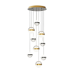 Люстра каскадная с 9-ю подвесами бронза и никель Peggy Futura lamp варинант исполнения - 2 | Loft Concept в Грозном