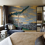 Обои ручная роспись Bamboo River Blossom Original colourway on Deep Rich Gold gilded paper with pearlescent antiquing варинант исполнения - 5 | Loft Concept в Грозном