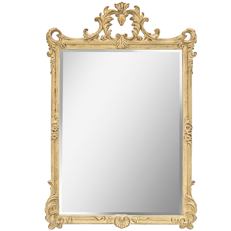 Зеркало настенное в раме бежевого цвета с эффектом старины Classic Ornament Mirror Бежевый Зеркало Зеркало настенное в раме бежевого цвета с эффектом старины Classic Ornament Mirror Бежевый Зеркало в Грозном | Loft Concept