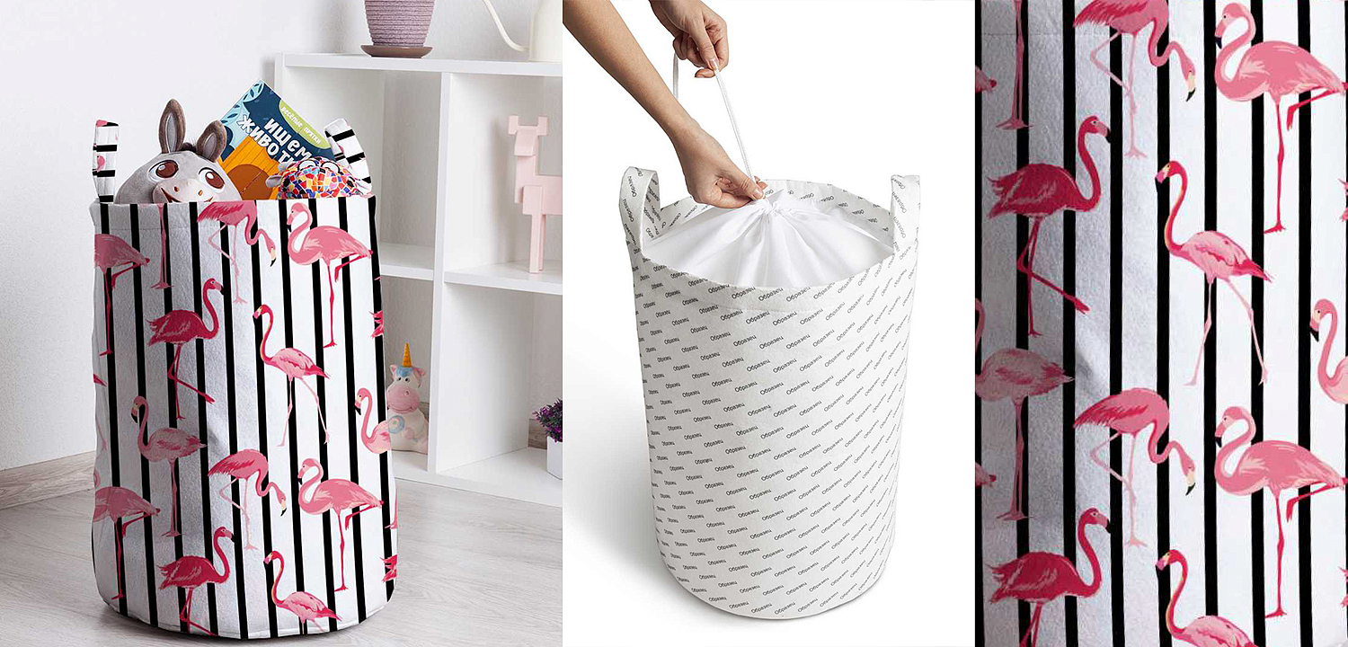 Корзина Flamingo Stripes Basket Корзина Flamingo Stripes Basket - Loft-Concept в Грозном