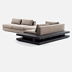 Современный модульный диван Zartаrn с приставным деревянным столиком варинант исполнения - 2 | Loft Concept в Грозном