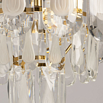 Люстра многоярусная с овальными прозрачными подвесками 28 см Harmonica варинант исполнения - 8 | Loft Concept в Грозном