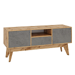 ТВ-тумба с фасадом цвета серый бетон Grace of Furniture  варинант исполнения - 2 | Loft Concept в Грозном