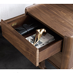 Прикроватный деревянный столик с 2-мя ящиками Moon Walnut Furniture варинант исполнения - 10 | Loft Concept в Грозном