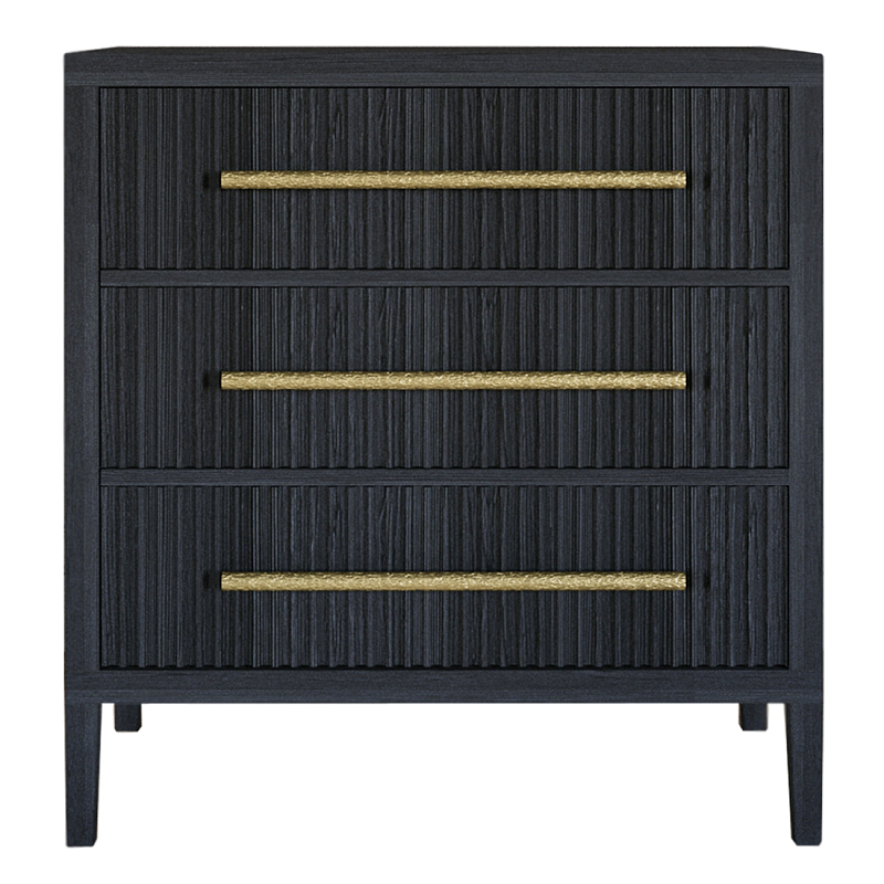 Комод Primo с 3 выдвижными ящиками Черный дуб Черный в Грозном | Loft Concept 