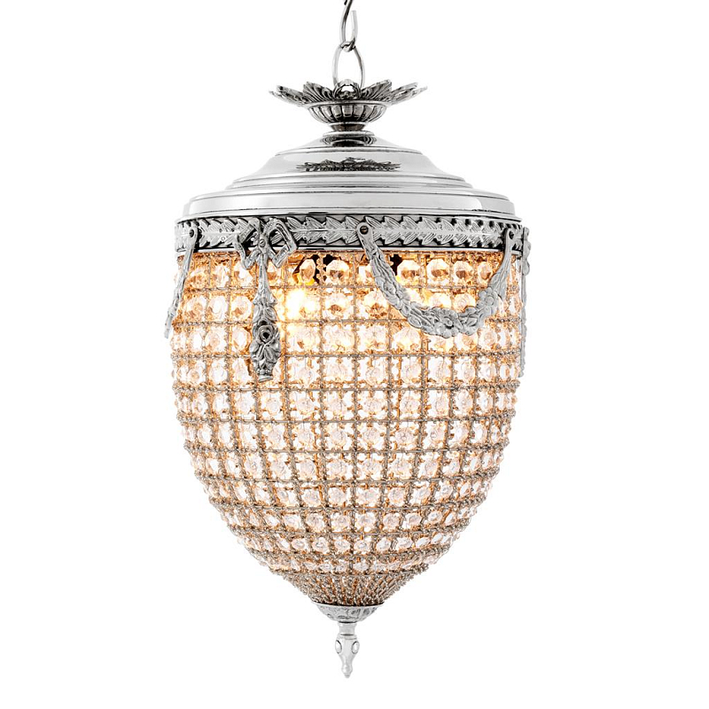 Люстра Chandelier Emperor S Nickel Прозрачное Стекло Никель в Грозном | Loft Concept 