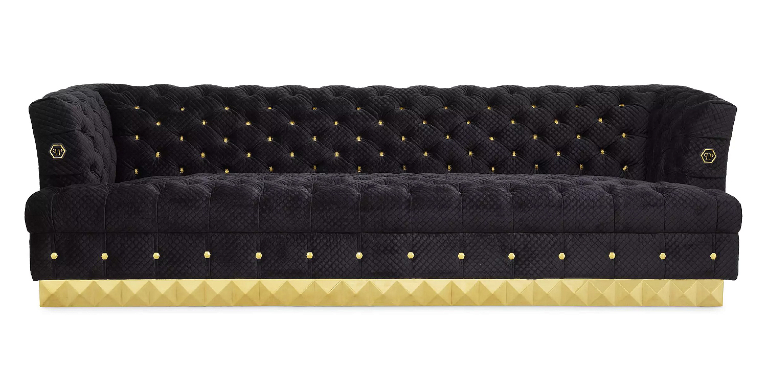 Диван Philipp Plein Sofa Rockstud S Чёрный Диван Philipp Plein Sofa Rockstud S Чёрный - Loft-Concept в Грозном