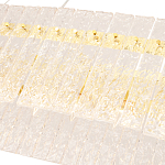 Люстра подвесная овальная с рельефными стеклянными панелями и золотым металлическим каркасом Textured Glass Chandelier варинант исполнения - 4 | Loft Concept в Грозном