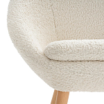 Кресло на деревянных ножках с обивкой из ткани букле Aldo Boucle Armchair варинант исполнения - 5 | Loft Concept в Грозном