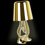 Настольная лампа фигурная золотого цвета с гладким абажуром Высота 19 см Sophia варинант исполнения - 5 | Loft Concept в Грозном