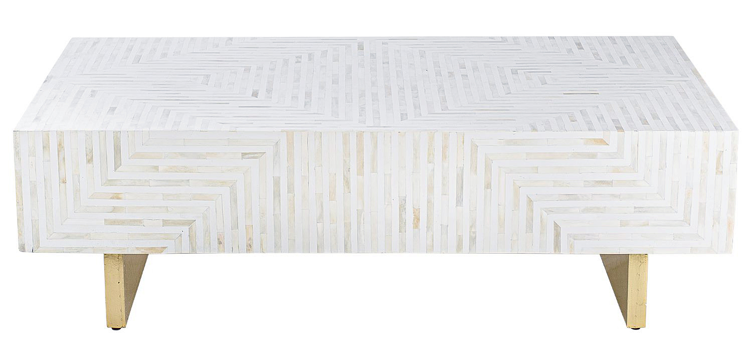 Журнальный стол Cream Indian Bone Inlay coffee table Журнальный стол Cream Indian Bone Inlay coffee table - Loft-Concept в Грозном
