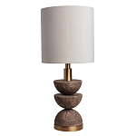 Настольная лампа с белым цилиндрическим абажуром на фигурном основании из полусфер Bewitchment варинант исполнения - 2 | Loft Concept в Грозном