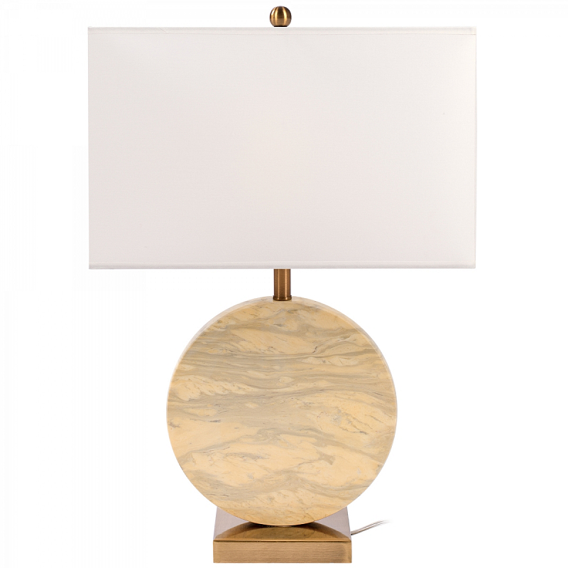 Настольная лампа Lua Grande Table Lamp beige marble Белый Бежево-серый Латунь Настольная лампа Lua Grande Table Lamp beige marble Белый Бежево-серый Латунь в Грозном | Loft Concept