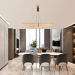 Люстра в виде распахнутых крыльев из тонких металлических планок Flight of Freedom варинант исполнения - 6 | Loft Concept в Грозном