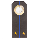 Часы погон подарочные настольные Авиация ВМФ из натурального камня Змеевик Military Clock варинант исполнения - 1 | Loft Concept в Грозном