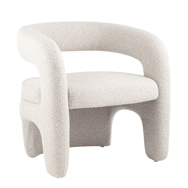 Кресло дизайнерское для лаунж зоны жемчужного цвета Pearl Lounge Белый в Грозном | Loft Concept 