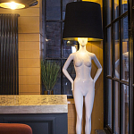Лампа MANNEQUIN LAMP с абажуром созерцание силуэта варинант исполнения - 3 | Loft Concept в Грозном