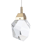 Подвесной светильник с хрустальным плафоном Esme Crystal Brass Hanging lamp варинант исполнения - 1 | Loft Concept в Грозном