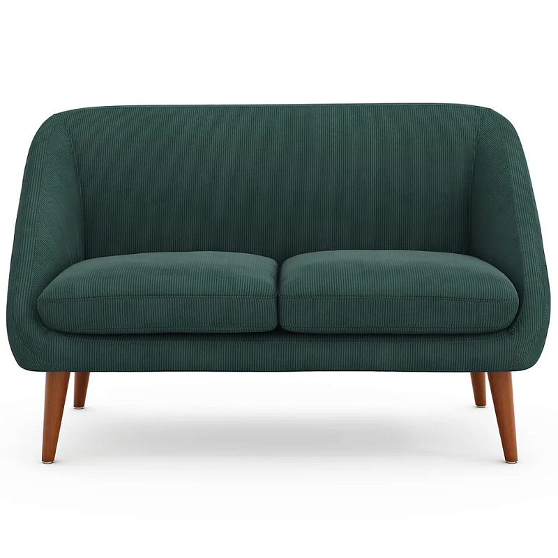 Двухместный диван с обивкой из велюра Belanger Sofa Зеленый Двухместный диван с обивкой из велюра Belanger Sofa Зеленый в Грозном | Loft Concept