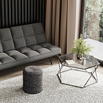 Пуф Three Gray в ткани букле серого цвета варинант исполнения - 4 | Loft Concept в Грозном