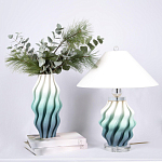 Настольная лампа с абажуром Green Wave варинант исполнения - 2 | Loft Concept в Грозном