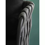 Стул мягкий с декором в виде плетеных лент на спинке и подлокотниках Semicircular Chair Decorated with Ribbons варинант исполнения - 7 | Loft Concept в Грозном